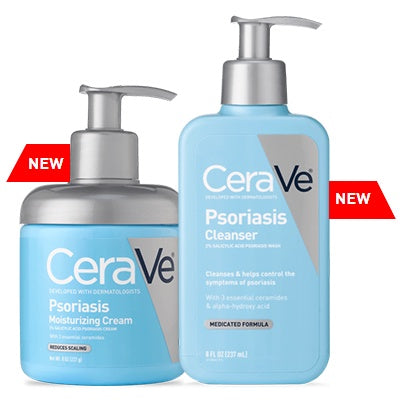 CERAVE Psoriasis Cleaser + Moisturizing Cream Bundle Hover Image