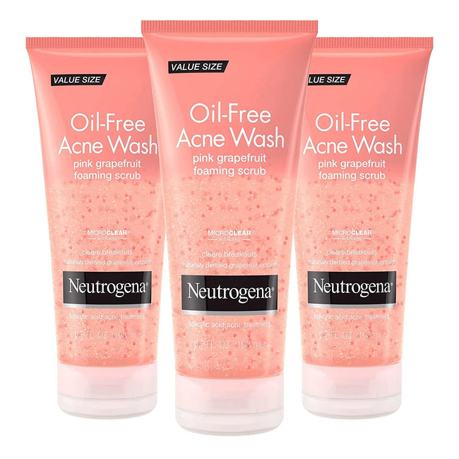 Neutrogena Oil-Free Acne Wash Pink Grapefruit Foaming Hover Image