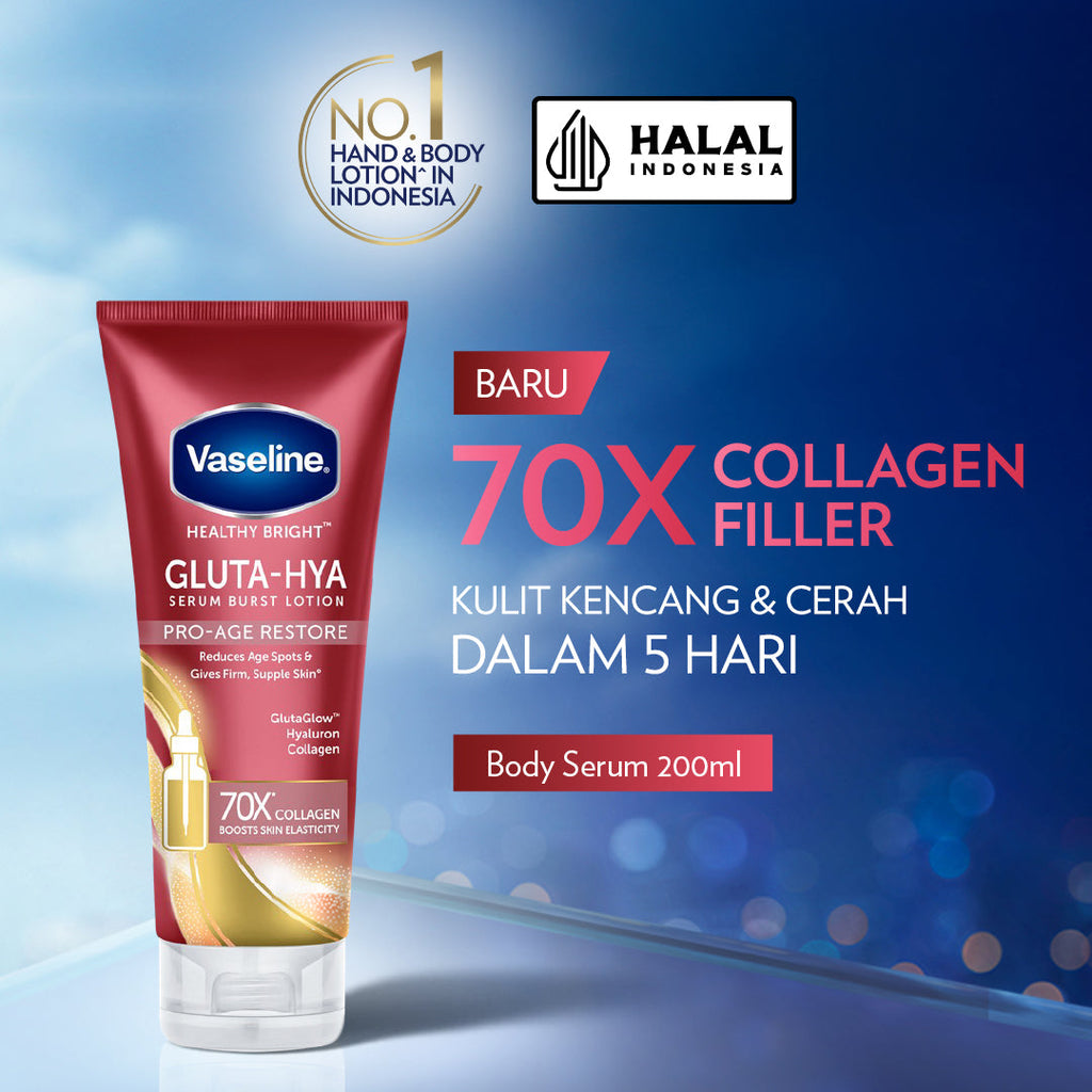 Vaseline Gluta-Hya Serum Burst Lotion Pro-Age Restore 200ml