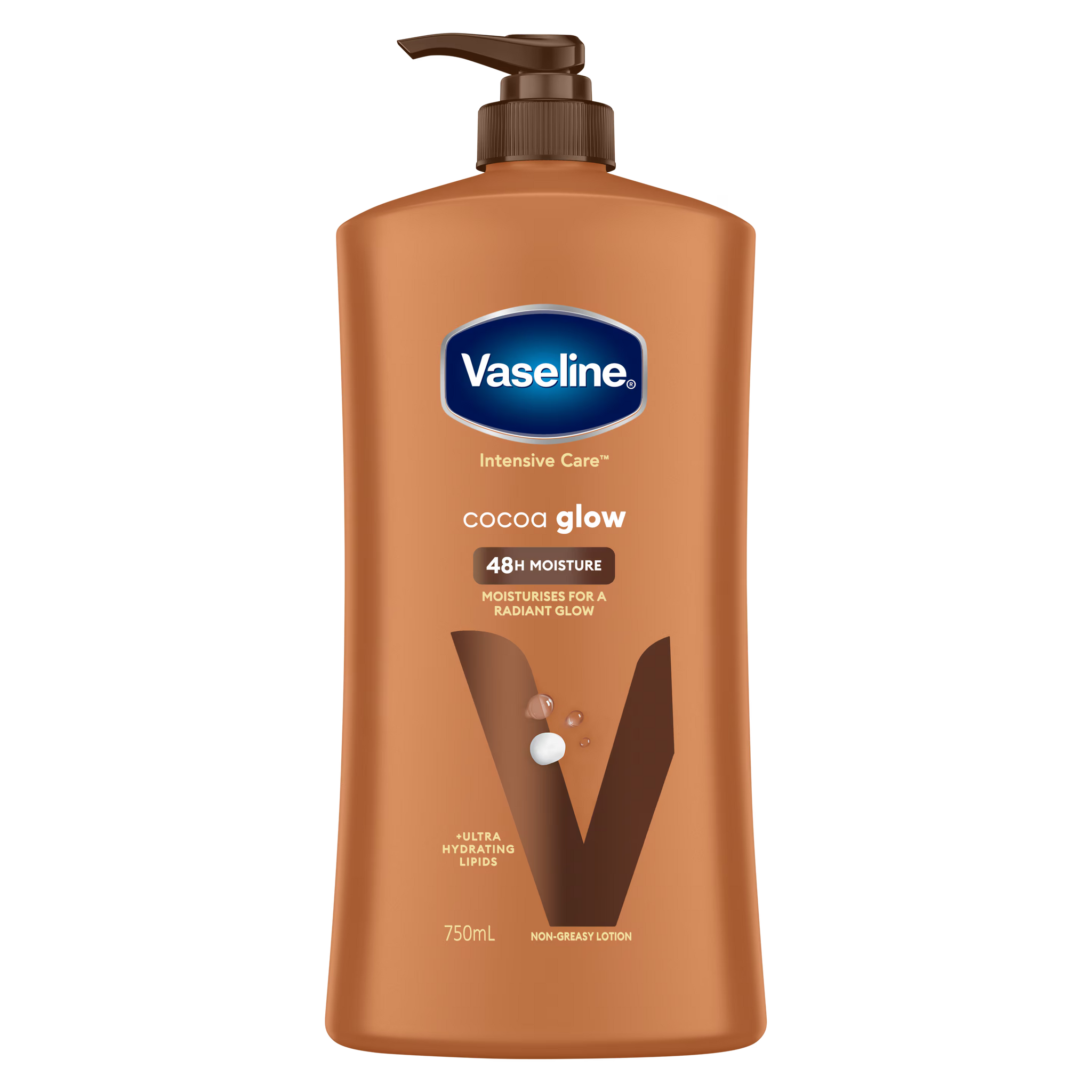 Vaseline total moisture cocoa glow 24 nourishing lotion  750ml