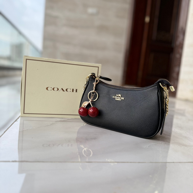 COACH CHERRY CHARM BAG (BLACK) Main Image