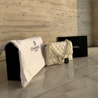 Chanel Paris Limited Edition Double Flap Lambskin Bag ( WHITE )