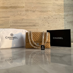 Chanel Paris Limited Edition Double Flap Lambskin Bag ( BROWN )