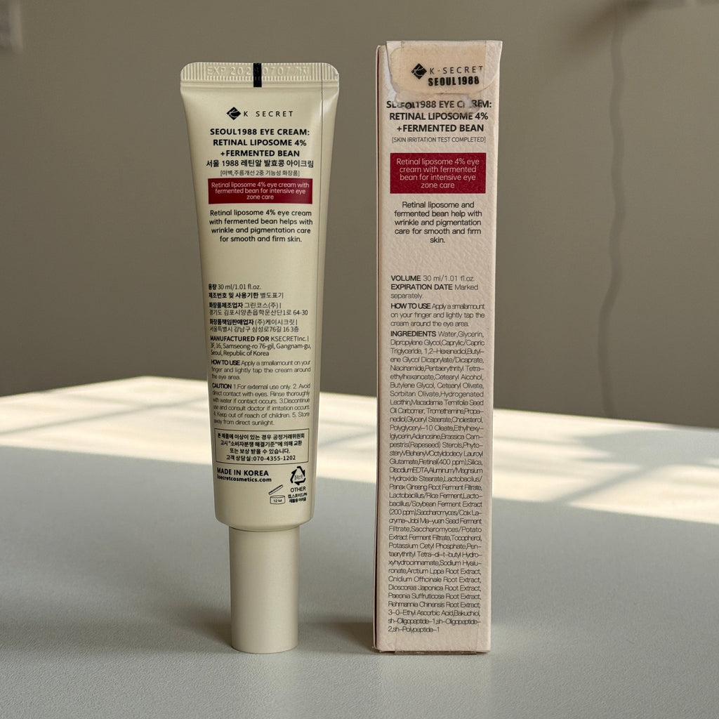 K-Secret Seoul 1988 Eye Cream Retinal Liposome 4% + Fermented Bean