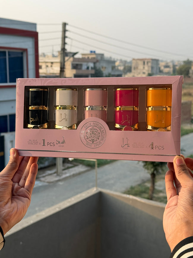 LATTAFA YARA 4pcs and ASAD 1pcs EAU DE Perfume Natural Spray set Main Image