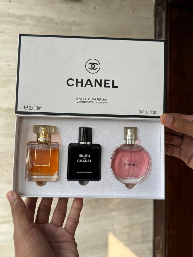 BLUE DE CHANEL MINI PERFUME SET 3OML x 3 Hover Image