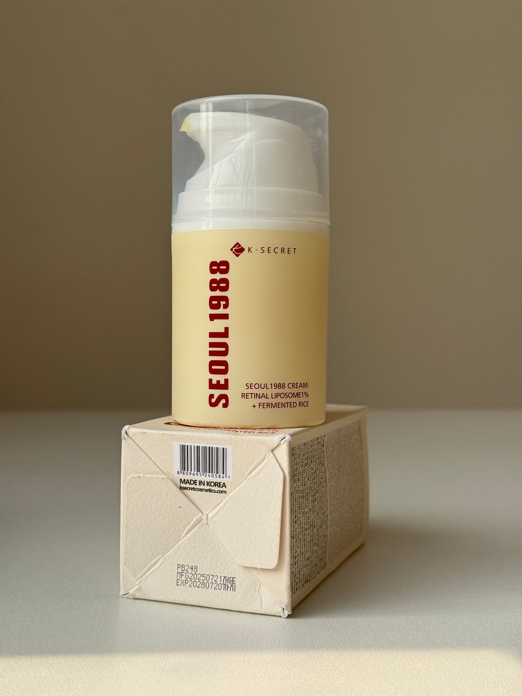 K-SECRET SEOUL 1988 Cream : Retinal Liposome 1% + Fermented Rice 50ml