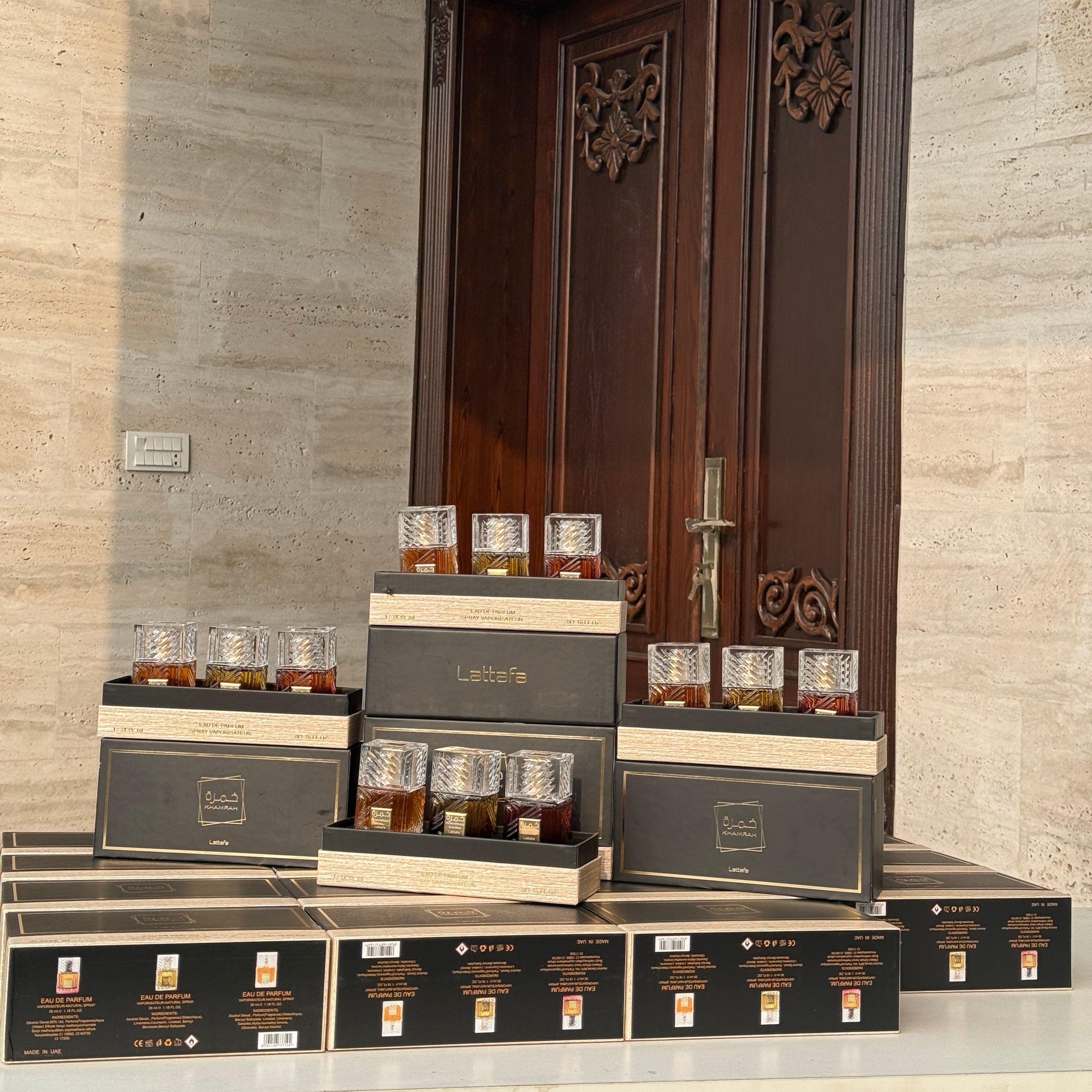 LATTAFA KHAMRA EAU DE PERFUME SPRAY VAPORISATEUR 3PCS EACH 35ML