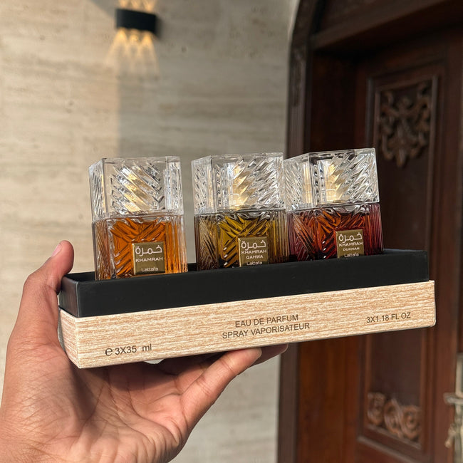 LATTAFA KHAMRA EAU DE PERFUME SPRAY VAPORISATEUR 3PCS EACH 35ML Main Image