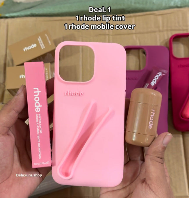 Deal 2: 1 Rhode Lip Tint, 1 Rhode Blush & 1 Phone Case. We’ll call to confirm shade and size. Hover Image