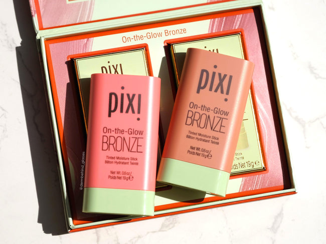 Pixi  On the Glow bronze -  ( Beach Glow bronze blush ) and soft Glow - 1 blush 1 bronzer set Hover Image