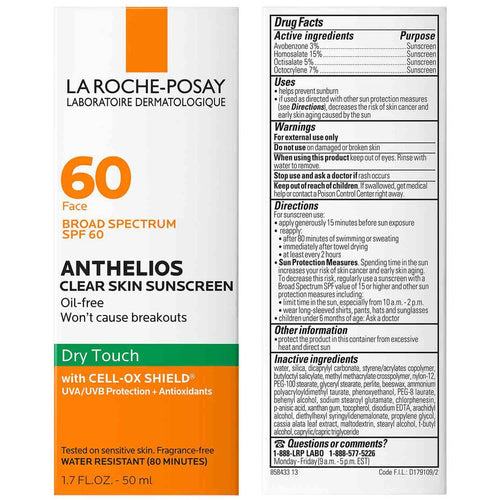 La Roche-Posay Anthelios Clear Skin Oil Free Sunscreen SPF 60 Main Image