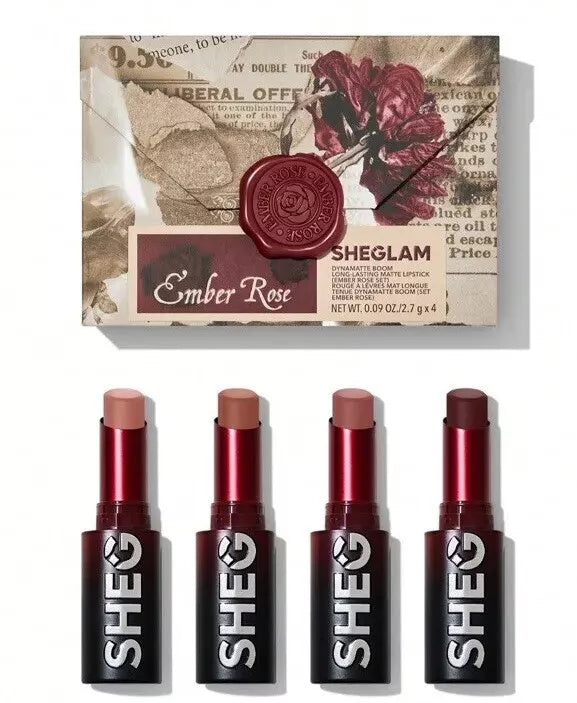 Sheglam Ember Rose Dynamatte Boom Matte Lipsticks 4PCS SET Hover Image