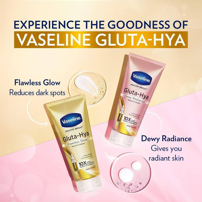 (pack of 2) Vaseline Gluta-Hya Flawless Glow, 200ml Gluta-Hya Dewy Radiance, 200ml Hover Image